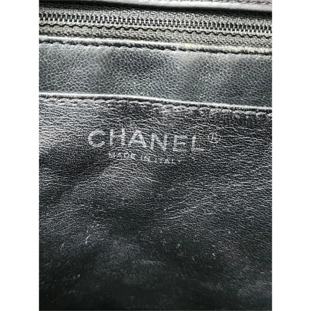 Authentic Chanel Quilted Patent Leather Maxi Classic Single Flap Bag